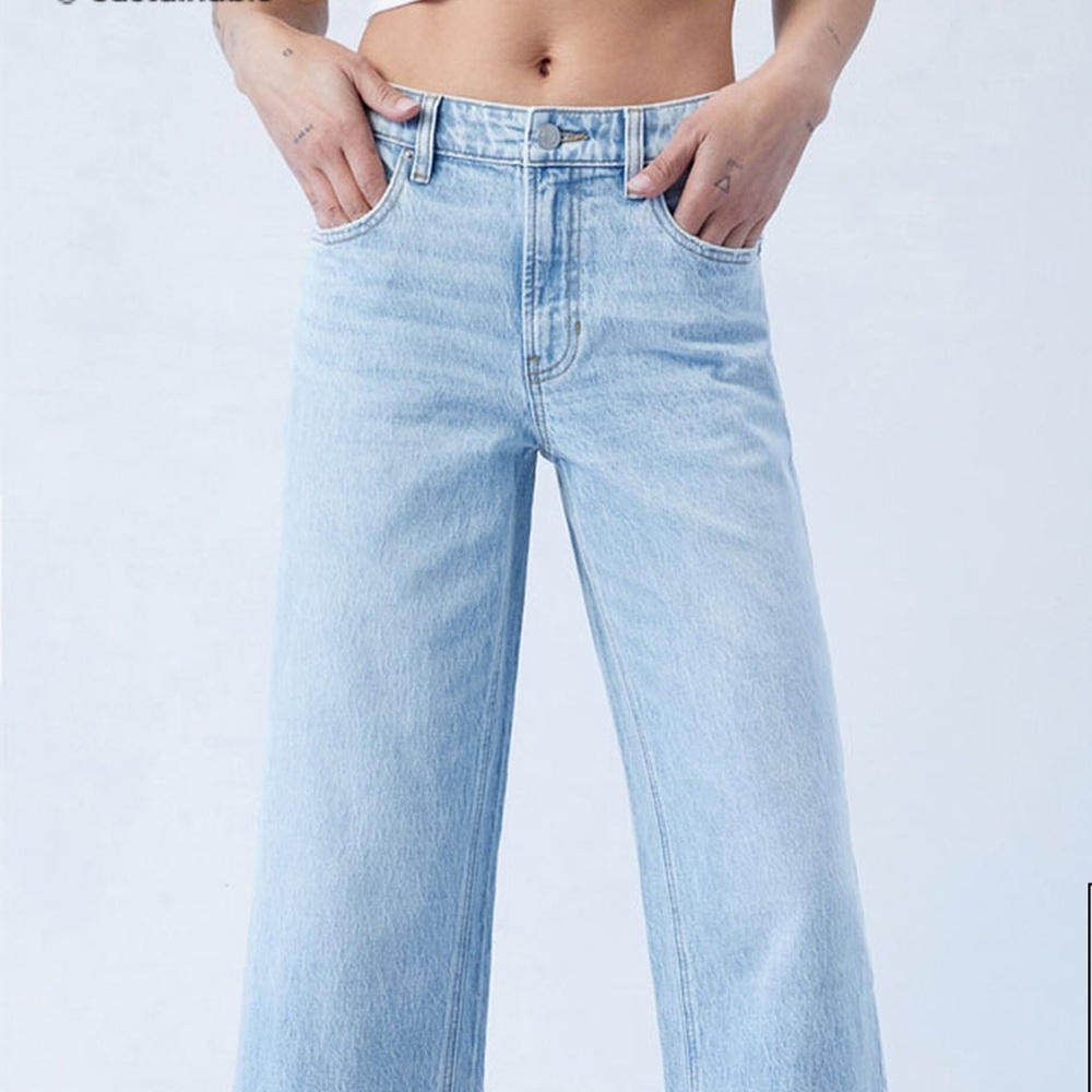 PacSun Cropped Wide Leg Jeans